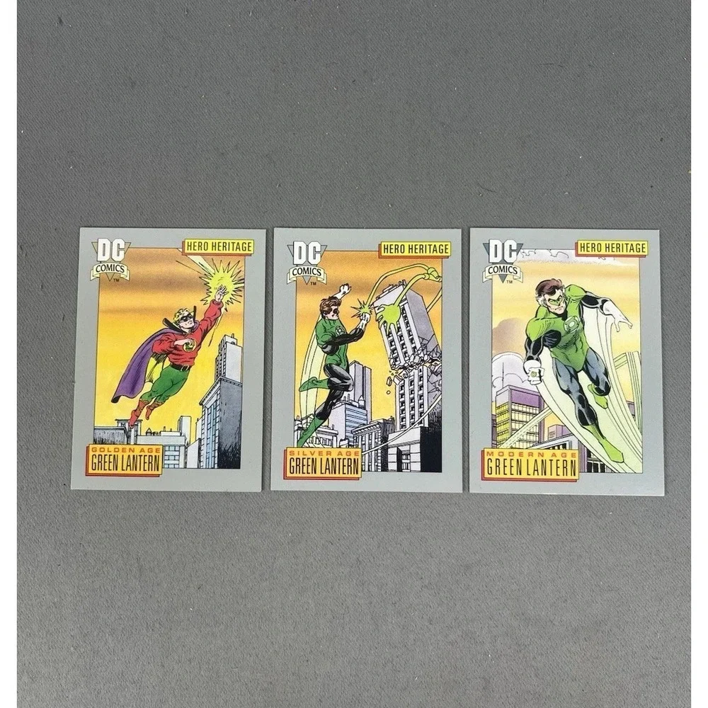 1991 DC Comic Cards GREEN LANTERN Hero Heritage Set Of 3